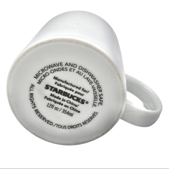 NEW - Starbucks Coffee Mug Classic White Green Siren Mermaid Logo 12oz 2014 - Picture 6 of 9